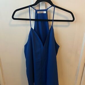 For Love & Lemons Blue Halter Dress